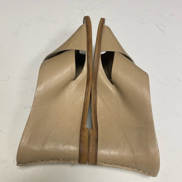 J Jill Women’s Open Toe Criss Cross Strap Wedge Sandals Beige Leather Size 11 - Picture 4 of 16